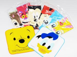 ディズニー顔柄ミニタオル